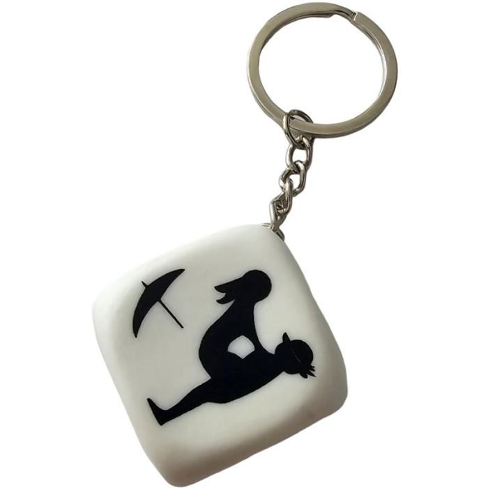 Obsenza - Passion Dice Keychain for Spontaneous Intimate Play - White - Image 1