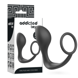 Obsenza - Plug Anal con Anillo de Silicona para Estimulación Segura y Placentera - Negro - Image 1