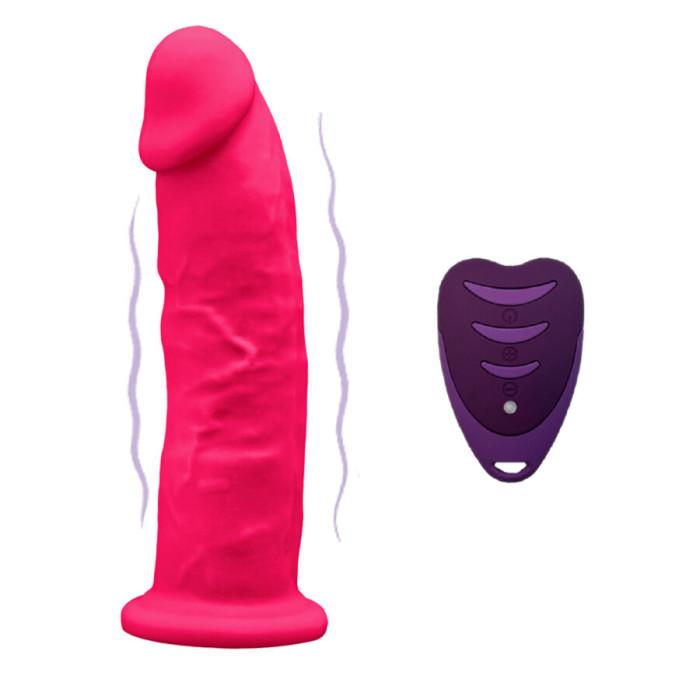 Obsenza - Realistic penis model 2 pink + remote control lrs 17 cm - Image 1