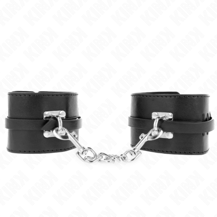 Obsenza - KINK Deluxe Locking Adjustable Wrist Restraints for BDSM Play - Black - Image 1