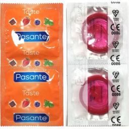 Obsenza - Pasante Erdbeerkondome Beutel 144 Stück – Aromatisierte Kondome für intensiven Geschmack - Image 1