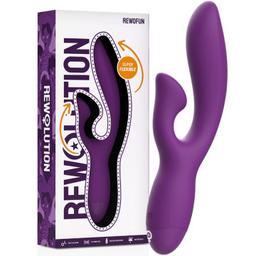 Obsenza - Rewofun Flexible Rabbit Vibrator for Dual G-Spot and Clit Stimulation - Purple - Image 1