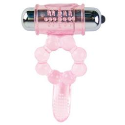 Obsenza - Anello in silicone 10 ritmi di lingua con vibrazione rosa - Image 1