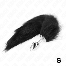 Obsenza - KINK Small Anal Plug with Synthetic Tail for Beginners - Black - Image 1