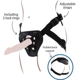 Obsenza - GET REAL Deluxe Strap-On Gurt für Intenses Rollenspiele - Schwarz - Image 1