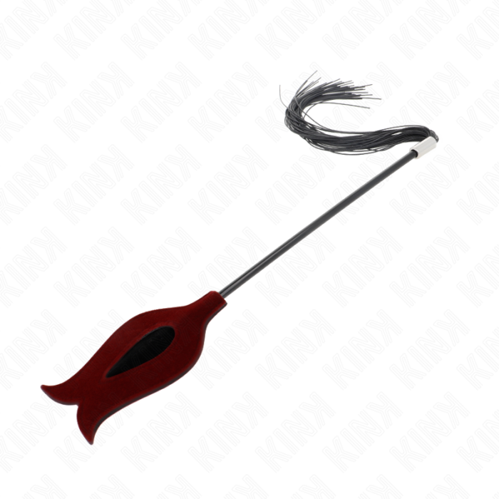 Obsenza - Rosenform Silikon Quastenpeitsche 45 cm für sinnliches Spiel - Image 1