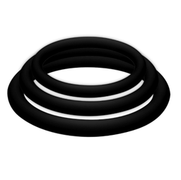 Obsenza - Plus Pack 3 Anillos para Pene JOYDIVISION Potenz Plus - Negro - Image 1