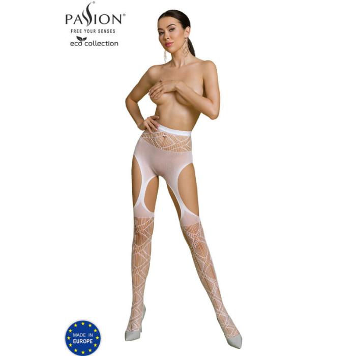 Obsenza - Bodystocking Éco Collection Passion Eco S005 Blanc pour Silhouette Féminine - TU - Image 1