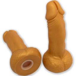 Obsenza - Tirelire Dorée Pénis 22,5 cm pour Fêtes et Cadeaux Amusants - Image 1