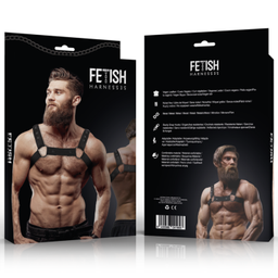 Obsenza - Adjustable Neoprene Chest Harness for Men - Fetish Submissive Attitude - OS - Image 1