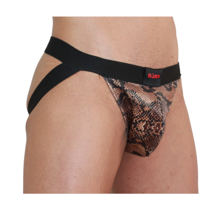 Obsenza - BURN Snake Black Jockstrap for Bold Comfort and Style - Black - Image 1