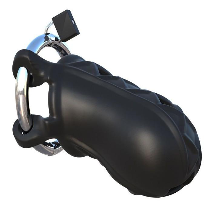 Obsenza - Extreme Silicone Chastity Cage with Adjustable Locking Ring - Image 3