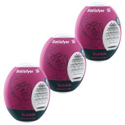 Obsenza - Satisfyer Bubble Masturbator Eggs 3-Pack for Realistic Stimulation - Image 1