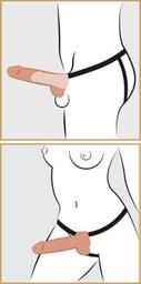 Obsenza - Realistic Adjustable Squirting Penis Harness for Enhanced Pleasure - Image 1