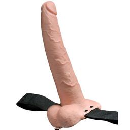 Obsenza - Arnés ajustable con pene realístico recargable y vibrador 23 cm - Image 1
