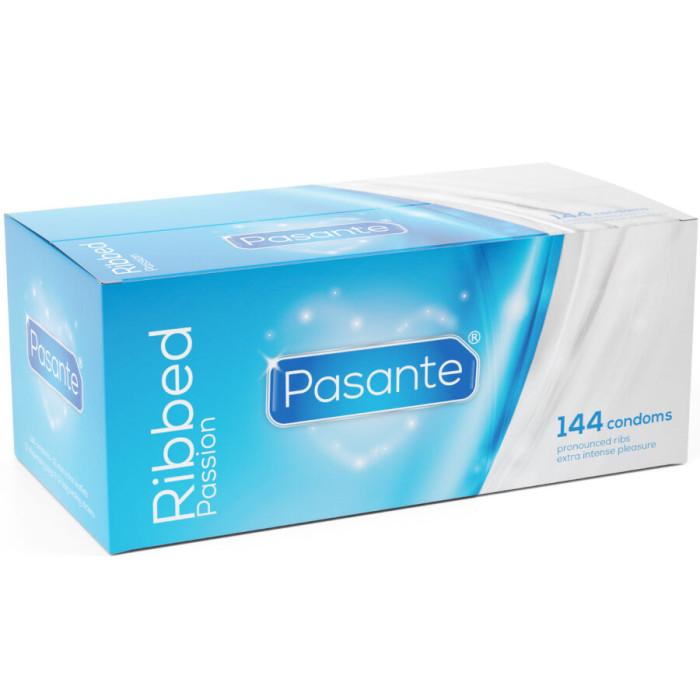 Obsenza - Ribbed passion condoms box 144 units - Image 1