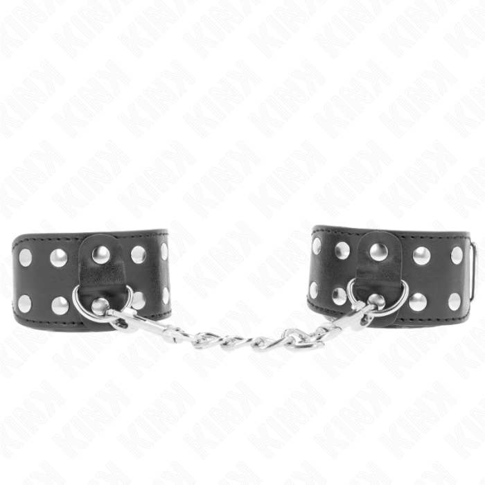 Obsenza - Pulseiras ajustáveis com linha dupla de pregos pretas KINK - Preto - Image 1
