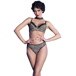 Obsenza - Wildcat Print Adjustable Bikini Set by CHILIROSE - Black - Image 1
