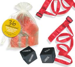 Obsenza - Kit de Ataduras Rojas con Dados y Bolsa Organza INEDIT - Image 1