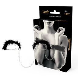 Obsenza - Coquette Chic Desire Deluxe Fetish Handcuffs for Elegant Bondage - Black - Image 1