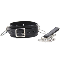 Obsenza - Collier de Soumission avec 3 Anneaux – Élément Fétiche et Ajustable - Image 1