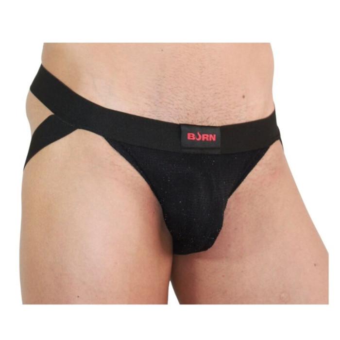 Obsenza - BURN Glänzender Jockstrap für Männer – Stil, Sinnlichkeit und Komfort - Schwarz - Image 1