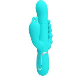 Obsenza - Cammy 4 em 1 Multifuncional Tripple Rabbit Vibrador Azul Premium - Céu Azul - Image 1