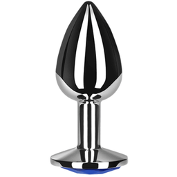 Obsenza - Plug Anal de Metal Tamanho L - Estímulo e Prazer Incomparáveis - Azul - Image 1
