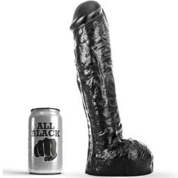 Obsenza - All Black 29cm Dildo with Veined Shaft for Enhanced Pleasure - Black - Image 1