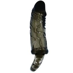 Obsenza - BAILE Penis Extender Cover with Testicle Strap 13. - Black - Image 1