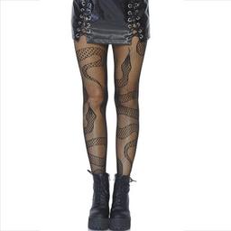 Obsenza - Snake Pattern Fishnet Stockings by LEG AVENUE - OS - Image 1