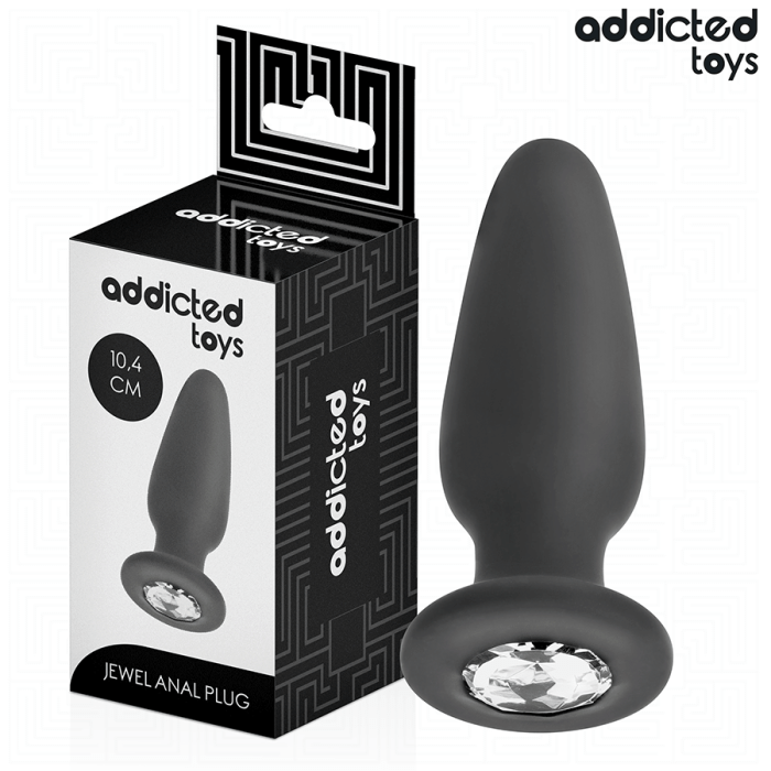 Obsenza - Anal plug with jewel silicone size m 10.4 cm - Image 1