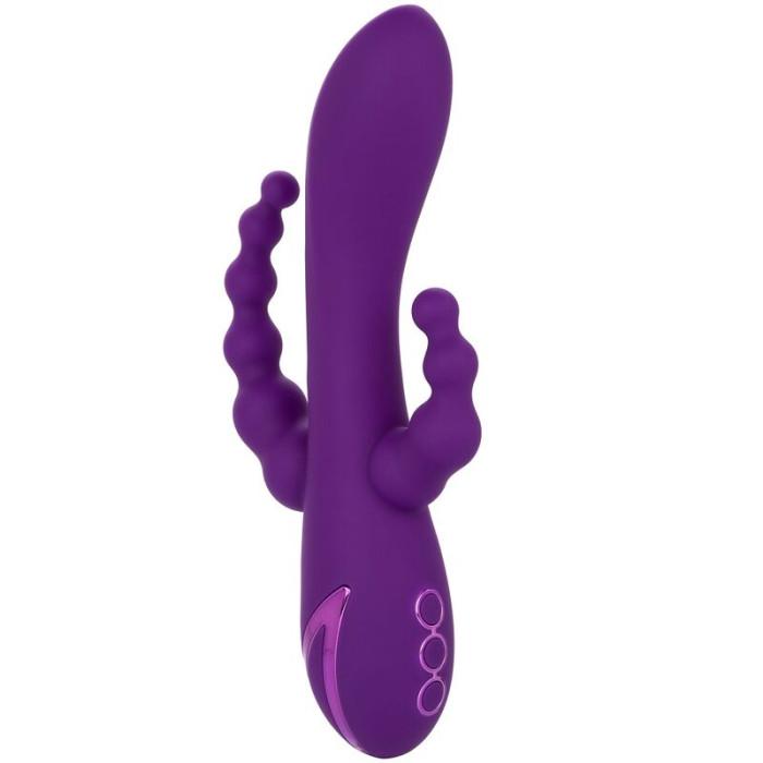 Obsenza - CALEXOTICS Long Beach Bootylicious – Leistungsstarker Triple-Massage-Vibrator - Violett - Image 1