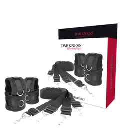 Obsenza - Darkness Interlocking Bed Restraint Set for BDSM and Sensual Play - Image 1