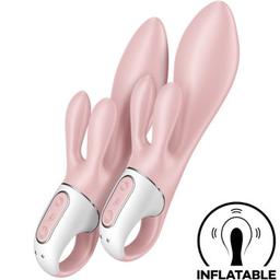 Obsenza - Vibromasseur Gonflable Rabbit 3 avec 12 Programmes de Vibrations et Fonction Gonflage - Rose - Image 1