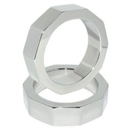 Obsenza - Stainless Steel Penis and Testicle Nut Ring 45mm - Image 1