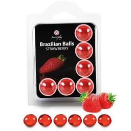 Obsenza - Conjunto de 6 Bolas Brasileiras Morango para Estimulação e Surpresa - Image 1