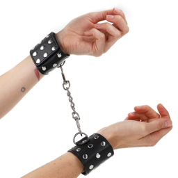 Obsenza - Pulseiras de Retenção de Pulso Ajustáveis com Rebites Pretos KINK - Preto - Image 1