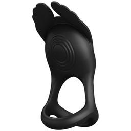 Obsenza - Anneau Pénis Vibrant 7 Vibrations Silicone Noir PRETTY LOVE - Noir - Image 1