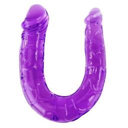 Obsenza - Double-Ended Flexible Jelly Dildo for Dual Pleasure - Lilac - Image 1