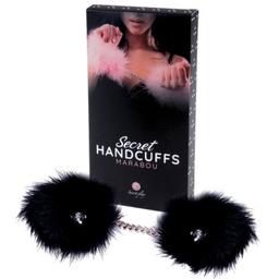 Obsenza - Manette Bondage con Piume Nere per Gioco di Ruolo Seducente - Nero - Image 1