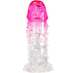 Obsenza - Wilford Realistic Enlargement Sheath with Embossed Penis for Enhanced Pleasure - Pink - Image 1