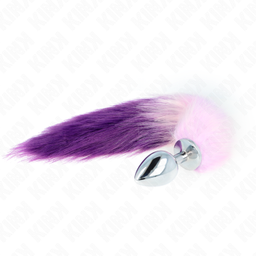 Obsenza - Plug Anal Tamaño L con Cola Sintética de 40 cm para Experiencias Intensas - Violeta - Image 1