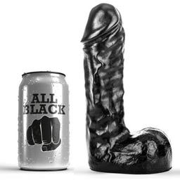 Obsenza - Dildo Flexible All Black de 19 cm para Placer Anal y Vaginal - Negro - Image 1