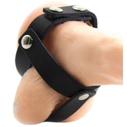 Obsenza - Gaiola de Bolas de Couro Fetiche OHMAMA para BDSM e Prazer - Image 1