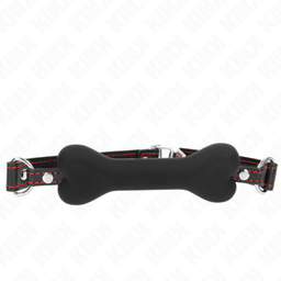 Obsenza - Osso Preto Mordaça de 12cm para BDSM e Submissão - Preto - Image 1