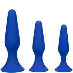 Obsenza - Admiral Kit 3 Plugs Anal Azul de CalExotics para Entrenamiento y Placer - Azul - Image 1