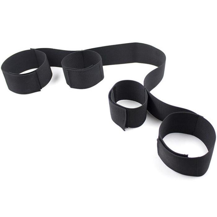 Obsenza - Sangle de Fixation Nylon Doux pour Poignets et Chevilles - OHMAMA - Noir - Image 1