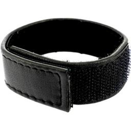 Obsenza - Cinturino in Pelle Regolabile con Velcro per Pene e Testicoli - Nero - Image 1