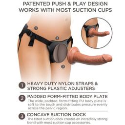 Obsenza - Elite Arnês Ajustável Confortável com Dildo 17,8 cm King Cock Elite - Image 1